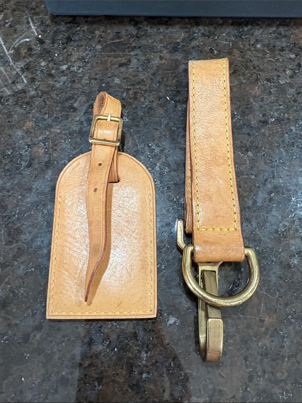 Louis Vuitton luggage tag and strap used condition